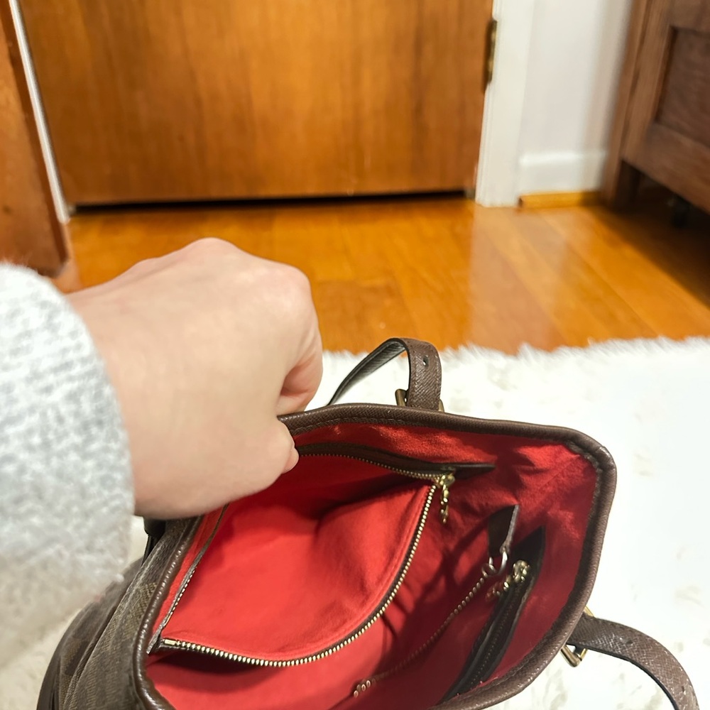 Authentic Louis Vuitton Damien Ebene bucket Marais with Red Interior - Picture 8 of 16
